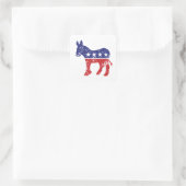 Demokrat Original Donkey beunruhigt Quadratischer Aufkleber (Tasche)