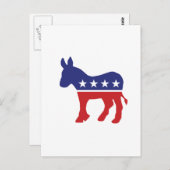 Demokrat Original Donkey Postkarte (Vorne/Hinten)