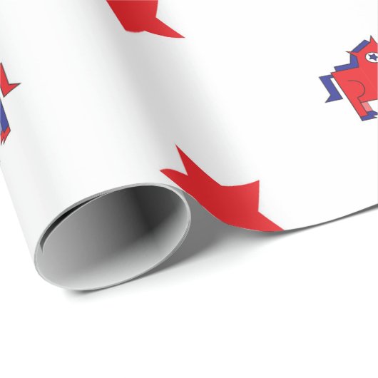 Demokrat-Packpapier Geschenkpapier (Rolleneckpunkt)
