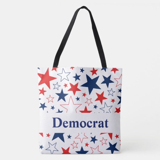 Demokrat Patriotic Stars Tote Bag Tasche (Vorderseite)