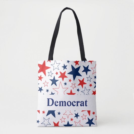 Demokrat Patriotic Stars Tote Bag Tasche (Vorderseite)