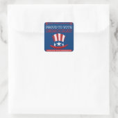 Demokrat Quadratischer Aufkleber (Tasche)
