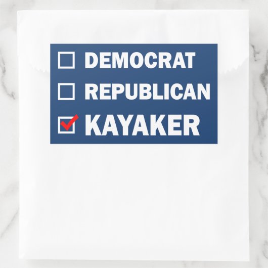 Demokrat Republikaner Kayaker Rechteckiger Aufkleber (Tasche)