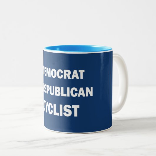 Demokrat Republikaner Zyklist Zweifarbige Tasse (VorderseiteRechts)