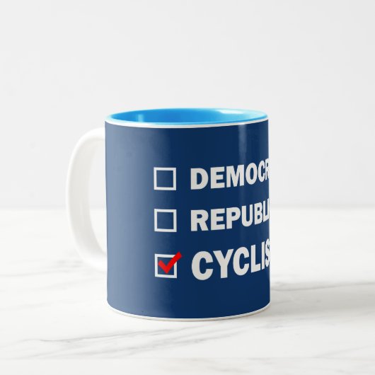 Demokrat Republikaner Zyklist Zweifarbige Tasse (Vorderseite Links)