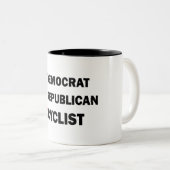 Demokrat Republikaner Zyklist Zweifarbige Tasse (VorderseiteRechts)
