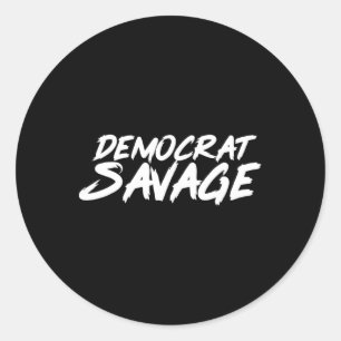 Demokrat Savage Impeach Trump Geschenk Präsident H Runder Aufkleber