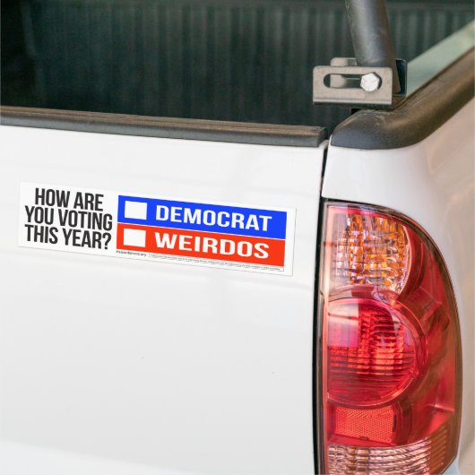 DEMOKRAT / WEIRDOS AUTOAUFKLEBER (Auf Lkw)