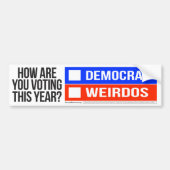 DEMOKRAT / WEIRDOS AUTOAUFKLEBER (Vorne)