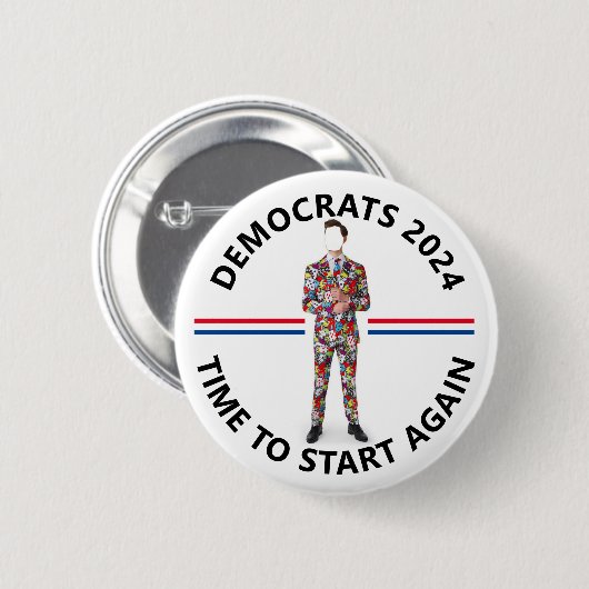 Demokraten 2024 button (Vorne & Hinten)