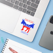 DEMOKRATEN - DOPPELSTANDARDS AUFKLEBER (Laptop mit iPhone)