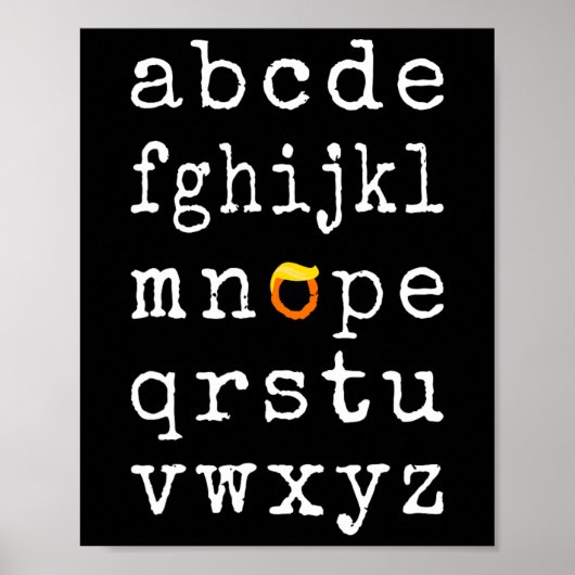 Demokraten Funny Wig Trump Wahlen Anti-Trump Poster (Vorne)