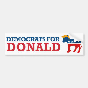 Demokraten für Donald —.png Autoaufkleber