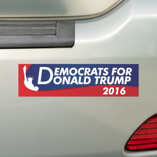 Demokraten für Donald Trump 2016 Autoaufkleber (Auf Auto)