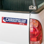 Demokraten für Donald Trump 2016 Autoaufkleber (Auf Lkw)