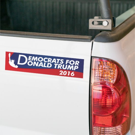 Demokraten für Donald Trump 2016 Autoaufkleber (Auf Lkw)