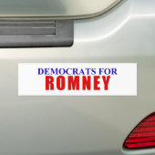 Demokraten für Romney Autoaufkleber (Auf Auto)