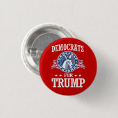 DEMOKRATEN FÜR TRUMP BUTTON (Vorne & Hinten)