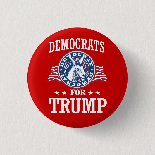 DEMOKRATEN FÜR TRUMP BUTTON (Vorderseite)