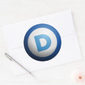 Demokraten Runder Aufkleber (Umschlag)