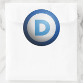 Demokraten Runder Aufkleber (Tasche)