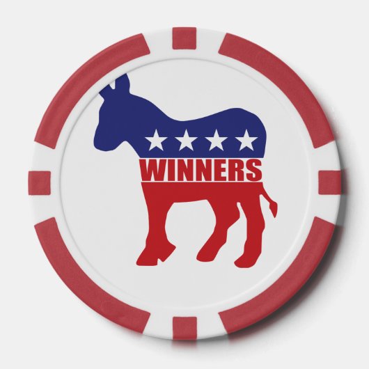 Demokraten sind Sieger Pokerchips (Vorderseite)