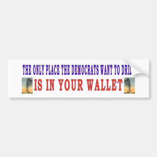 DEMOKRATEN WOLLTE NUR, IN IHRER AUTOAUFKLEBER (Vorne)