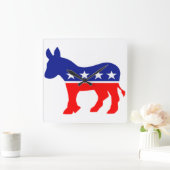 Demokrateseluhr Quadratische Wanduhr (Zuhause)