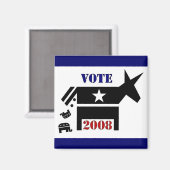 DEMOKRATIE 2008 AUF DEM PLATZ MAGNET (Vorderseite/Rückseite)