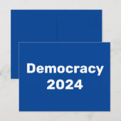 Demokratie 2024 Präsidentschaftswahl Postkarte (Vorne/Hinten)