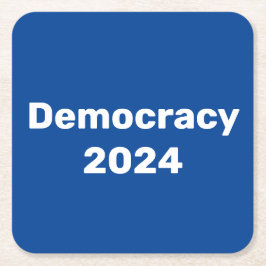 Demokratie 2024 Präsidentschaftswahl Rechteckiger Pappuntersetzer