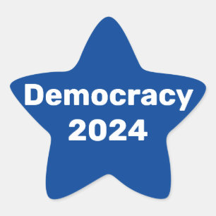 Demokratie 2024 Präsidentschaftswahl Stern-Aufkleber