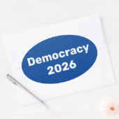 Demokratie 2026 Zwischenwahlen Ovaler Aufkleber (Umschlag)