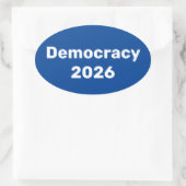 Demokratie 2026 Zwischenwahlen Ovaler Aufkleber (Tasche)