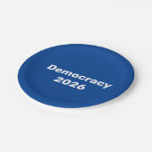 Demokratie 2026 Zwischenwahlen Pappteller (Schrägansicht)