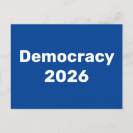 Demokratie 2026 Zwischenwahlen Postkarte