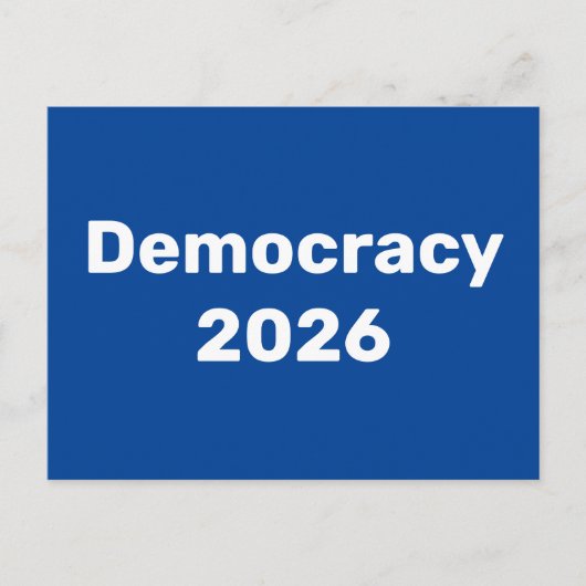 Demokratie 2026 Zwischenwahlen Postkarte (Vorderseite)
