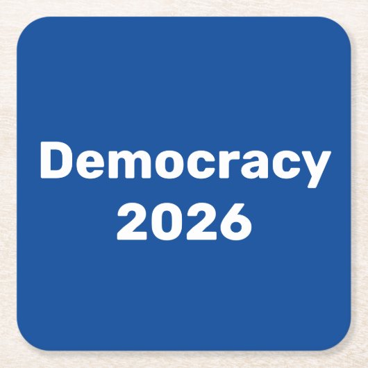 Demokratie 2026 Zwischenwahlen Rechteckiger Pappuntersetzer (Vorderseite)