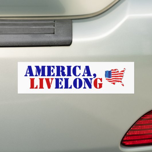 Demokratie AMERIKA LIVELONG Elon Flag Free Speech Autoaufkleber (Auf Auto)