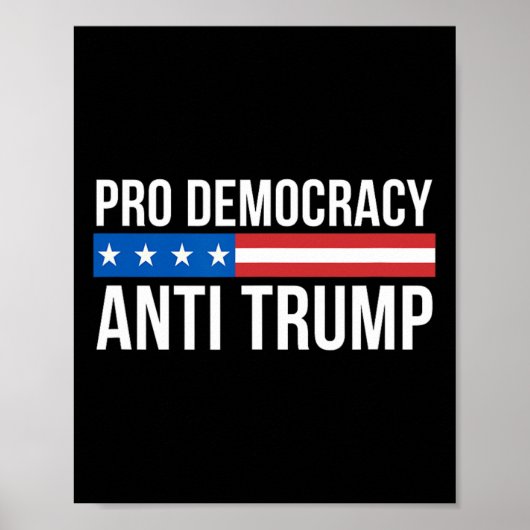 Demokratie - Anti Trump - Poster (Vorne)