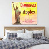 Demokratie - Apple Crate LabelDufur Leinwanddruck (Insitu (Schlafzimmer))