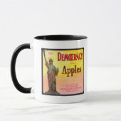 Demokratie - Apple Crate LabelDufur Tasse (Links)