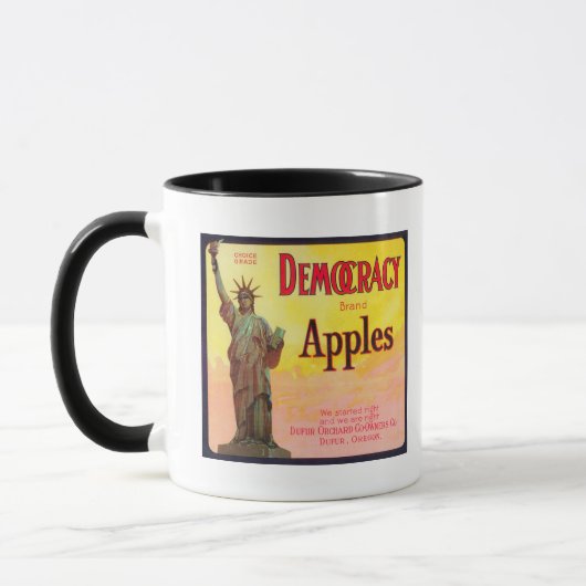 Demokratie - Apple Crate LabelDufur Tasse (Links)