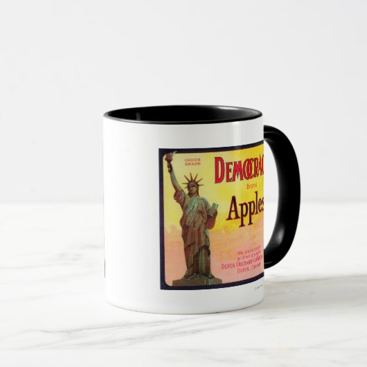 Demokratie - Apple Crate LabelDufur Tasse (VorderseiteRechts)
