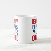 Demokratie braucht Mut | Red Blue | Kaffeetasse (Mittel)