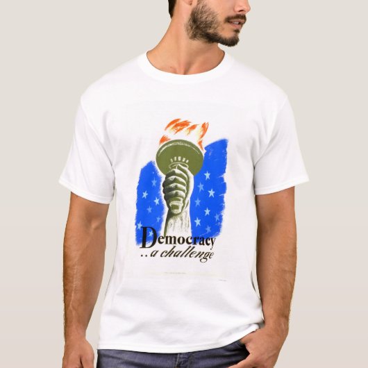 Demokratie eine Herausforderung WPA 1940 T-Shirt (Vorderseite)