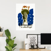 Demokratie Eine Herausforderung - WPA-Poster - Poster (Heimbüro)
