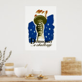 Demokratie Eine Herausforderung - WPA-Poster - Poster (Küche)