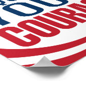 Demokratie erfordert Mut | Flagge | Poster (Ecke)
