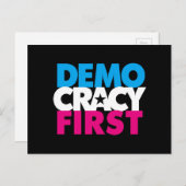 Demokratie erste Postkarte (Vorne/Hinten)